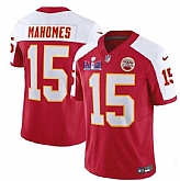Men & Women & Youth Kansas City Chiefs #15 Patrick Mahomes Red White 2024 F.U.S.E. Super Bowl LVIII Patch Vapor Untouchable Limited Jersey,baseball caps,new era cap wholesale,wholesale hats